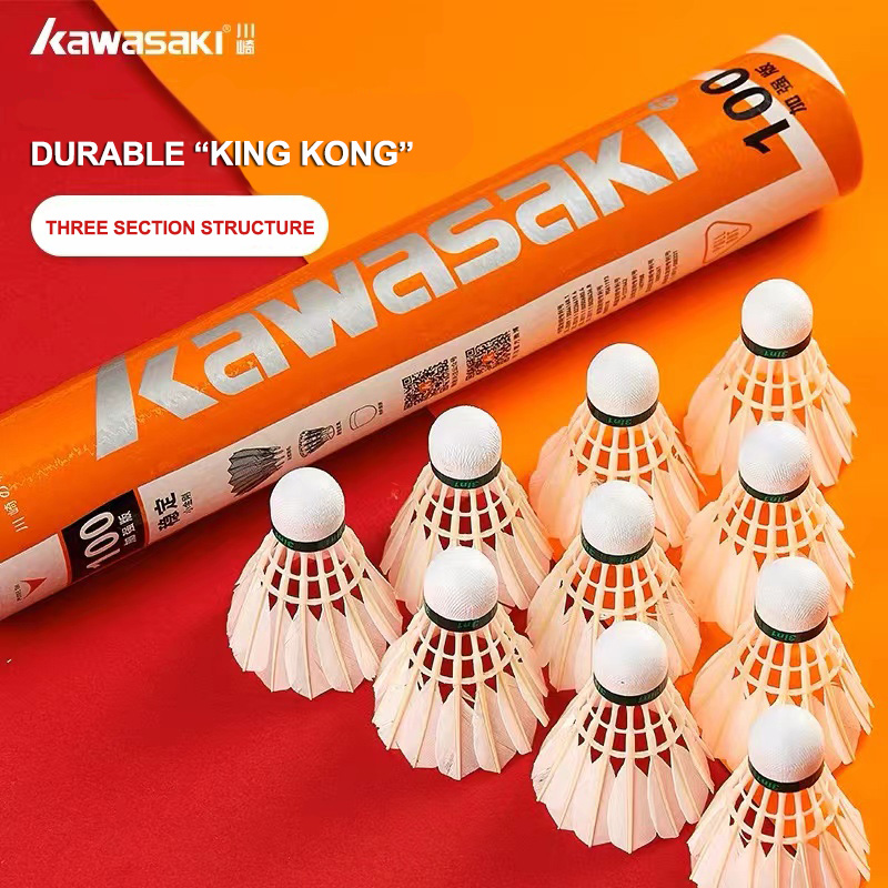 Feather Shuttlecock - Kawasaki King Kong 100/500 Feather ลูกแบดมินตันสําหรับคลับและการฝึกอบรม