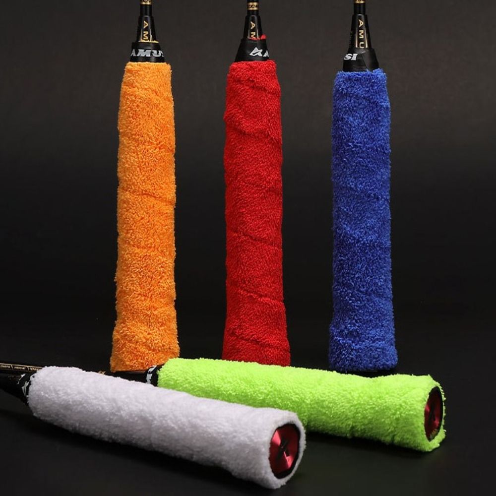Badminton Grip - เทปผ้าแร็กเก็ตแบดมินตันกันลื่นทนทานใหม่เทปผ้าหนาดูดซับเหงื่อแถบกันลื่นไม้แบดมินตันที่จับเข็มขัด