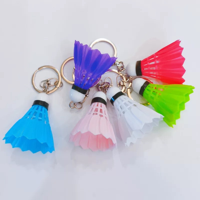 Badminton Shuttlecock - Creative Mini แบดมินตันพวงกุญแจน่ารักลูกขนไก่พวงกุญแจพวงกุญแจ PVC สีสันกุญแจรถกระเป๋าจี้เครื่องประดับของขวัญคลับ