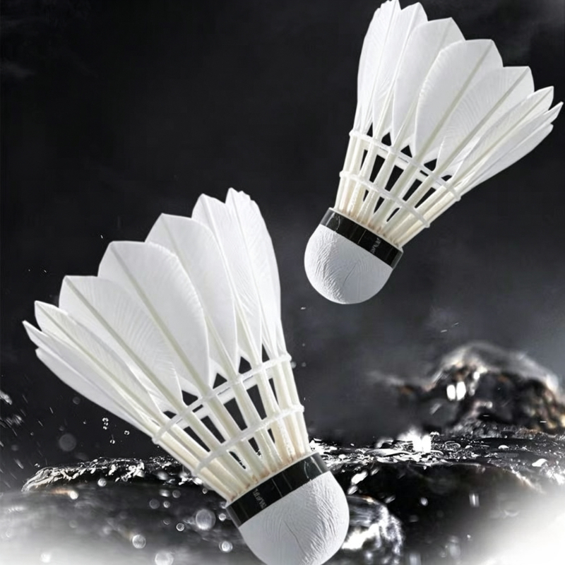 Feather Shuttlecock - ลูกขนไก่แบดมินตันขนห่านคุณภาพพรีเมียม ทนทาน บินเสถียร เหมาะสำหรับฝึกซ้อมและแข่งขัน ใช้ได้ทั้งในร่มและกลางแจ้ง