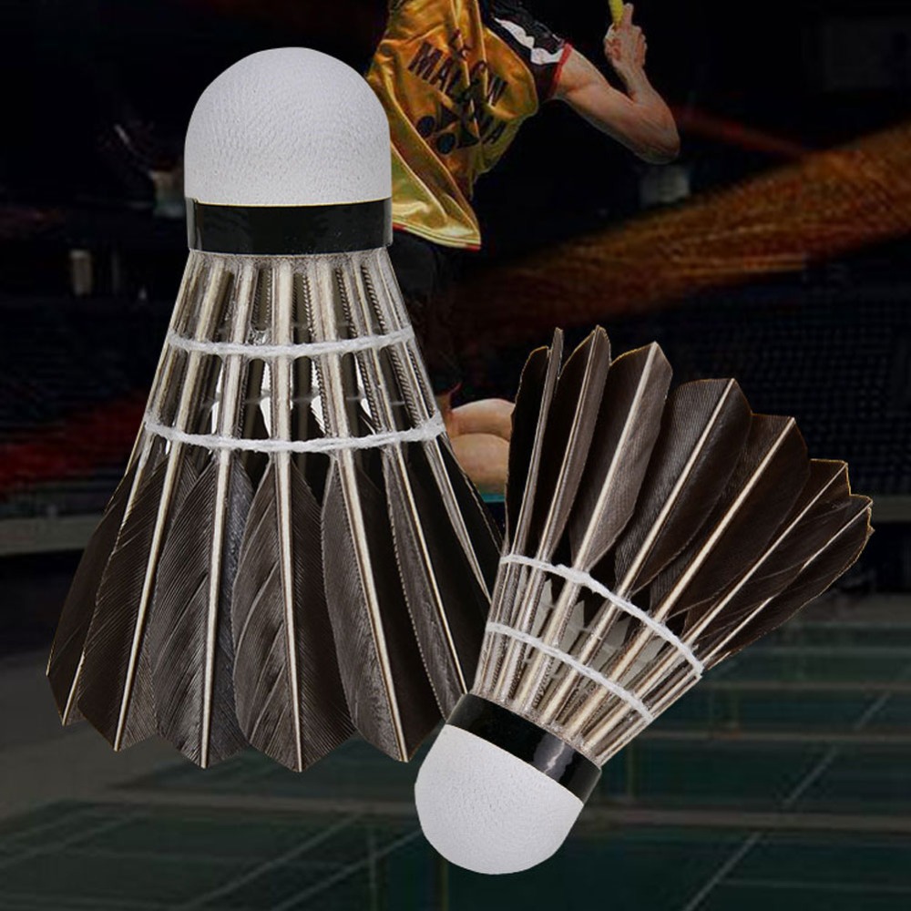 ลูกขนไก่แบดมินตันขนห่านสีดำ 3/ - Feather Shuttlecock บทวิจารณ์และราคา